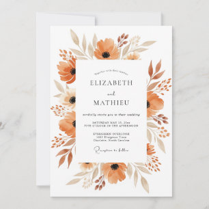 Invitation Mariage Automnal Radieux en Cuivre