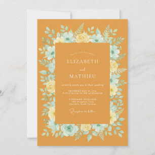 Invitation Mariage Automnal Radieux Ocre