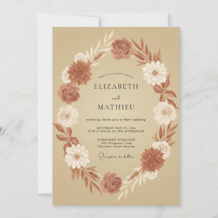 Invitation Mariage Automnal Rustique Bio