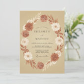 Invitation Mariage Automnal Rustique Bio (Debout devant)