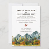 Invitation Mariage Automnal Rustique en Montagne (Devant)