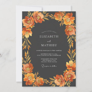 Invitation Mariage Automnal Siennois et Maussade