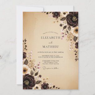 Invitation Mariage Automnal Sophistiqué