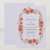 Invitation Mariage Automnal Sublime Terracotta (Devant / Derrière)