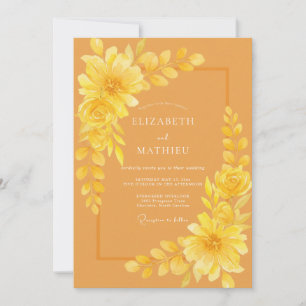Invitation Mariage Automnal Terracotta Baigné de Soleil