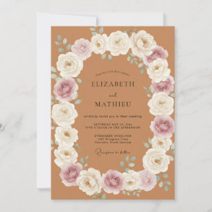 Invitation Mariage Automnal Terracotta Luxuriant