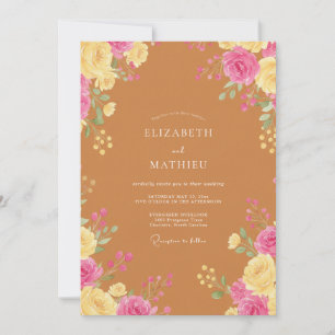 Invitation Mariage Automnal Terracotta Vibrant