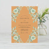 Invitation Mariage Automnal Terreux Ocre (Debout devant)