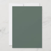 Invitation Mariage Automnal Terreux Vert Olive (Dos)