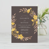 Invitation Mariage Automnal Terroir Bronze (Debout devant)