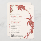 Invitation Mariage automne (Devant / Derrière)