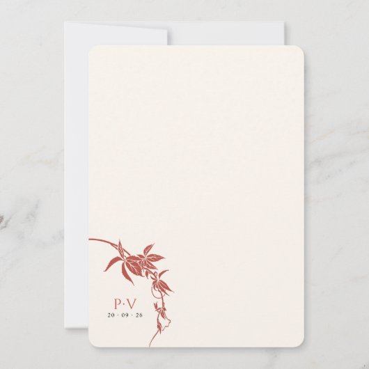 Invitation Mariage automne (Dos)