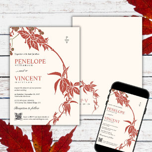 Invitation Mariage automne