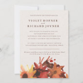 Invitation Mariage automne/automne Fleurs (Devant)