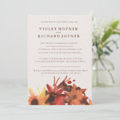 Invitation Mariage automne/automne Fleurs (Debout devant)