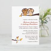 Invitation Mariage Automne Chouette à thème (Debout devant)