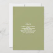 Invitation Mariage aux Bandes Vertes (Dos)