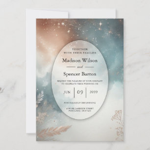 Invitation Mariage aux Cieux de Poussière d'Étoiles de Sauge