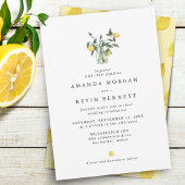 Invitation Mariage aux citrons élégants dans un pot