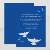 Invitation Mariage aux colombes (Devant / Derrière)