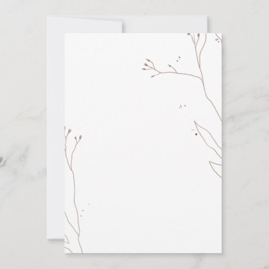 Invitation Mariage aux coquelicots de fleurs sauvages (Dos)