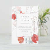 Invitation Mariage aux coquelicots fleurs sauvages (Debout devant)