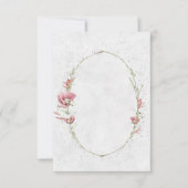 Invitation Mariage aux coquelicots roses budget blanc (Devant)