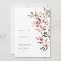Mariage aux feuillages d'eucalyptus et fleurs rose