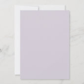 Invitation Mariage aux Feuilles Blanches et Lilas (Dos)
