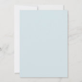 Invitation Mariage aux Feuilles Bleu Poudre (Dos)