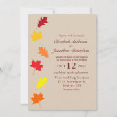 Invitation Mariage aux feuilles d'automne (Devant)