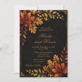 Invitation Mariage aux Feuilles d'Automne (Devant)