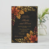 Invitation Mariage aux Feuilles d'Automne (Debout devant)