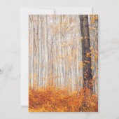 Invitation Mariage aux feuilles d'automne rustiques (Dos)