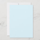 Invitation Mariage aux Feuilles de Bleu Pâle (Dos)