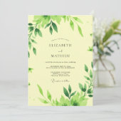 Invitation Mariage aux Feuilles de Citron (Debout devant)