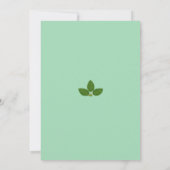 Invitation Mariage aux feuilles de Laurier Vert (Dos)