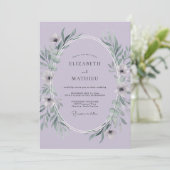 Invitation Mariage aux Feuilles de Lilas (Debout devant)