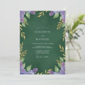 Invitation Mariage aux Feuilles de Lilas Forestières (Debout devant)