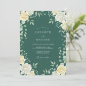Invitation Mariage aux Feuilles de Téâl Profond (Debout devant)