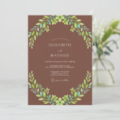 Invitation Mariage aux Feuilles de Terre (Debout devant)