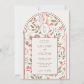Invitation Mariage aux Feuilles Doux de l'Automne (Devant)