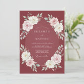 Invitation Mariage aux Feuilles Marron (Debout devant)