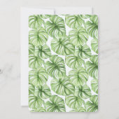 Invitation Mariage aux Feuilles Vertes Tropicales (Dos)