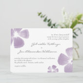 Invitation Mariage aux fleurs d'aquarelle tropicale violet (Debout devant)