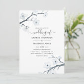 Invitation Mariage aux fleurs de cerisier (Debout devant)
