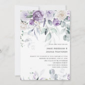 Invitation Mariage aux Fleurs de Lavande (Devant)