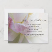 Invitation Mariage aux fleurs de tulipes roses et blanches En (Devant)