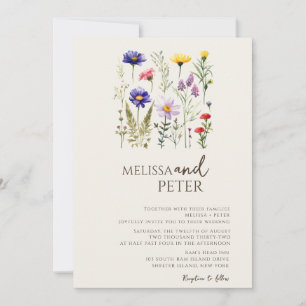 Invitation Mariage aux fleurs sauvages