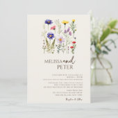 Invitation Mariage aux fleurs sauvages  (Debout devant)